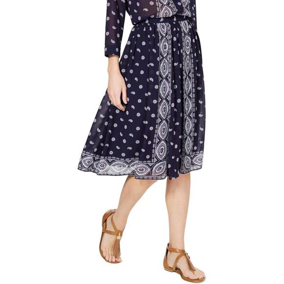 Michael Michael Kors Womens Printed A Line Skirt Size 4 - Picture 1 of 2